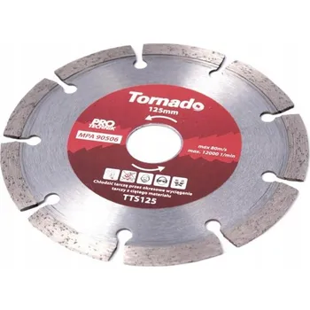 Řezný kotouč Diamantový štít TORNADO segment 125 mm/profesionál