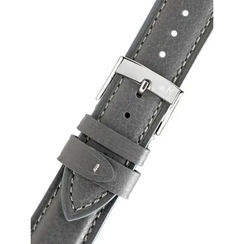 Řemínek na hodinky Kožený řemínek Morellato Munch 5333D10.091 M, šedý, Quick Release - 18 mm