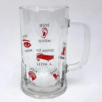 Žertovný předmět ptakoviny.cz Půllitr skleněný - ještě slyším - 0,5l