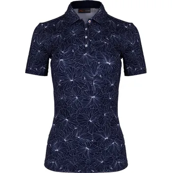Dámské tričko Triko KJUS Women Enya Printed Polo S/S Barva: Atlanta Blue/White, Velikost: 40, Pohlaví: Dámské