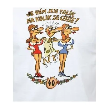 Divja.cz Tričko - 40 Je vám jen tolik, na kolik se cítíte - pro muže Velikost: XL