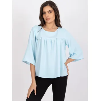 Dámská halenka Světle modrá volná halenka Anita CHA-BZ-1701.29P-blue Velikost: S/M