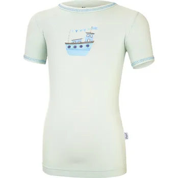 Little Angel Tričko tenké KR obrázek Outlast® - sv.mentolová-loď Velikost oblečení: 110