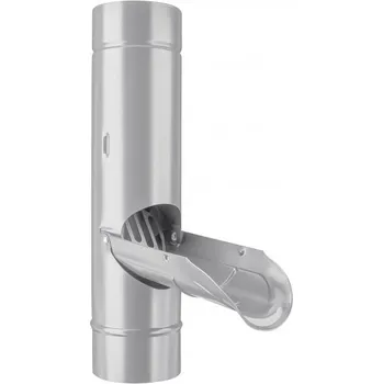 okap KJG Dešťová klapka bílo hliníková s lapačem listí 80 mm