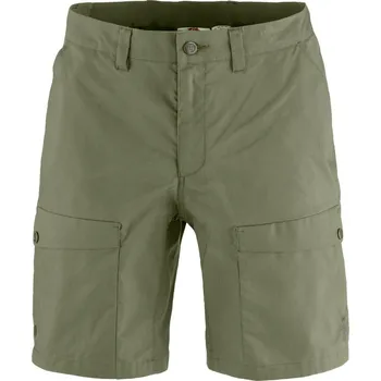 Pánské oblečení šortky pánské trekové FJÄLLRÄVEN Abisko Hybrid Trail Shorts M Laurel Green - 54