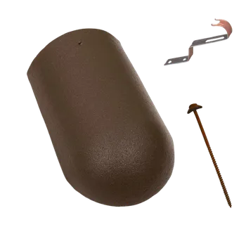 Střešní krytina Terran DANUBIA EVO - hřebenáč koncový - mocca/hnědý