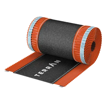 Terran - větrací pás hřebene a nároží Medi Roll 320mm/5m, AL, červený