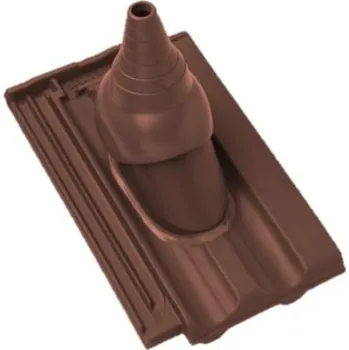 Střešní krytina Bramac - Granát 13 - průchozí taška anténní, kaštanově hnědá glazura