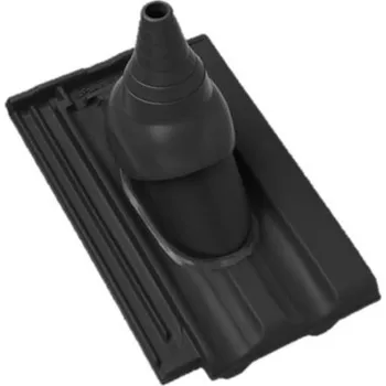 Střešní krytina Bramac - Granát 13 - průchozí taška anténní, černá glazura