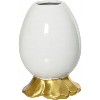Váza Váza ve tvaru vejce bílá 9 Cm