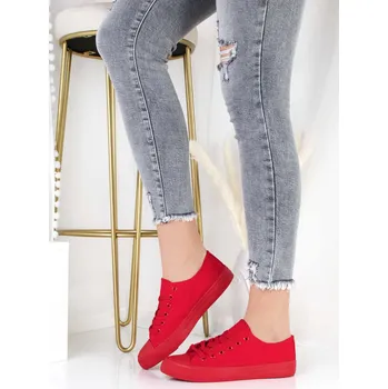 Dámská obuv DoAndBe Červené plátěnky RAL-6A.R Velikost: 37