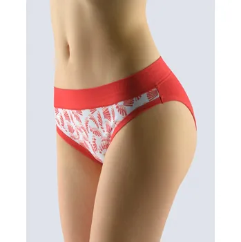 Kalhotky Dámské kalhotky bokové se širokým bokem, širší bok, šité, s potiskem Disco XIV 16133P - červená bílá - 42/44