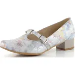 Barton metalické lodičky s nártovým páskem šedé/barevný vzor 2593 - 37 | P695136