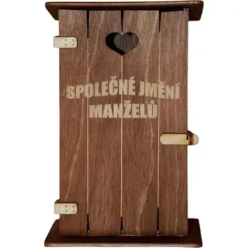 Pokladnička Mdeco Pokladnička kadibudka dřevěná - Společné jmění manželů