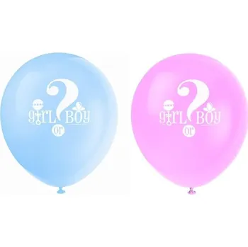 Žertovný předmět Balónek nafukovací - Girl or Boy - 8ks