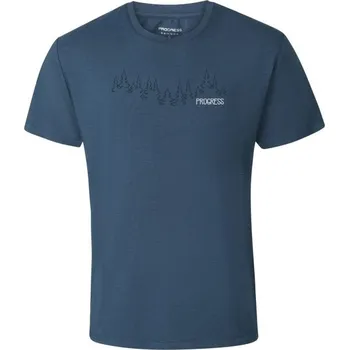Pánská móda Pánské bambusové triko PROGRESS BASTARD XL Tmavě modrá, Světle modrá
