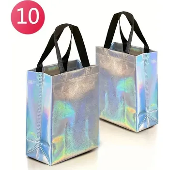 Party dekorace Dárková taška holografická - 20x26x10 cm