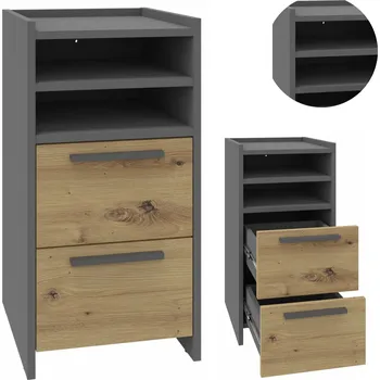 Komoda Komoda ALTIVO 2SW2O artisan-antracit malá skříňka, prostorné zásuvky, police