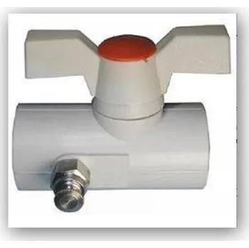 Instalatérský materiál PPR Kulový ventil plastový s výpustným ventilem Wavin Ekoplastik Varianta: PPR Kulový ventil plastový s výpustním ventilem 20 mm AA272020000