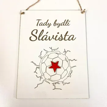 Žertovný předmět Mdeco Cedulka - fotbalista - Slávista - barevná