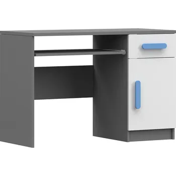 Psací stůl Psací stůl SMYK II - 08, Šedá/Bílá/Modrá