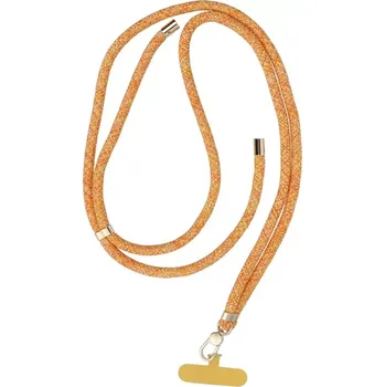 Popruh SWING 8mm Crossbody – oranžovo-bílý, délka 165 cm (Univerzální popruh SWING 8mm Crossbody – oranžovo-bílý, nastavitelný popruh na rameno nebo kolem krku, délka 165 cm)