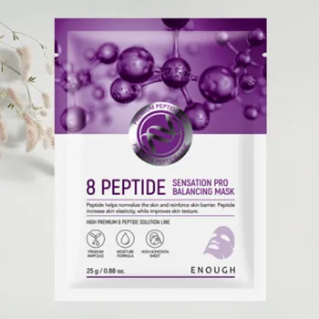 Pleťová maska ENOUGH - 8 Peptide Sensation Pro Balancing Mask - Peptidová, plátýnková maska - 25 g