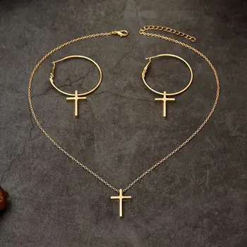 Karnevalový kostým dovoz Náhrdelník + náušnice s křížkem