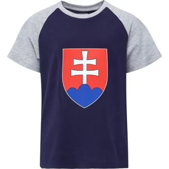 Dětské triko Kappa LOGO CAFY JR 16y Tmavě modrá, Šedá, Červená