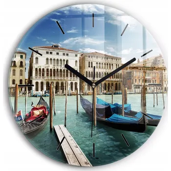 Hodiny Nástěnné hodiny Wallfluente modré 30 cm