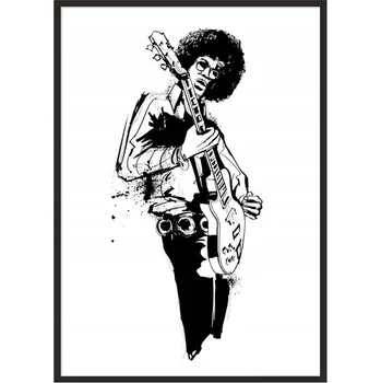 Obraz OBRAZ PLAKÁT V RÁMU 33x43 cm Kytara P813