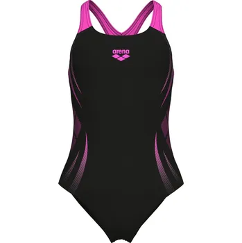 Dívčí plavky Dětské Jednodílné plavky ARENA GIRL'S ARENA POSEIDONIA SWIMSUIT SWIM PRO BACK 009005/590 – Černá 8-9