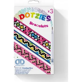 Diamantové malování Diamantové MALOVÁNÍ Dětské VELKÉ Náramky BAREVNÉ Diamond Dotz Evening