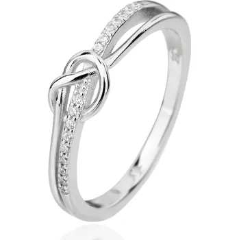 Prsten Zlatnictví Helios Stříbrný prsten uzlík Velikost: 48