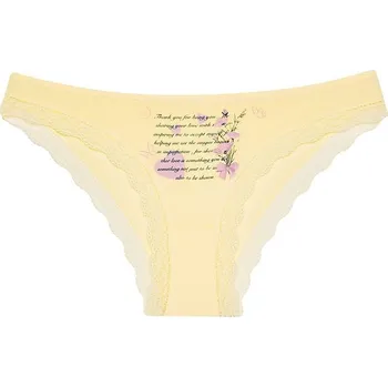 Kalhotky Dámské kalhotky Denisa - žlutá - XL