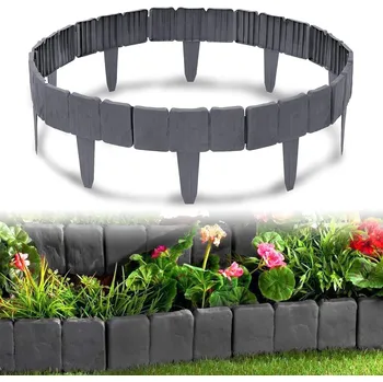 Zahradní obrubník Kvalitní zahradní obrubníky v kamenném stylu 10 ks | Deminas