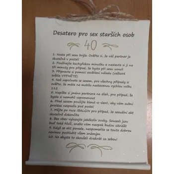 Žertovný předmět Bene Pergamen - desatero - Sex starších po 40