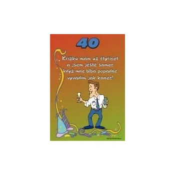 Žertovný předmět joke21 Certifikát 40 pro muže– originální dárek k 40. narozeninám