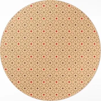 Koberec Vnitřní Vinylový Kulatý Koberec ⌀ 80 cm Orientální vzor, perský styl