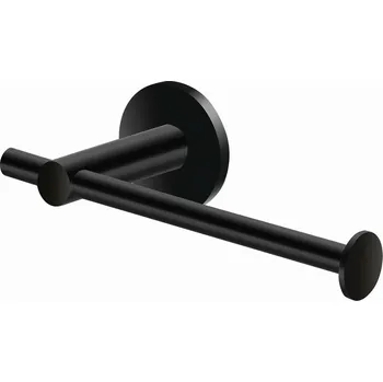 Matný černý držák toaletního papíru. Jednoduchý TWIST