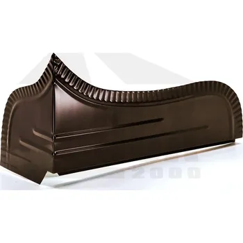 okap Zábrana proti přelití žlabu tmavě hnědá LEVÁ (šprycplech)