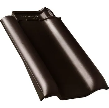 Střešní krytina Bramac - Rubín 13 - okrajová L, tmavohnědá glazura