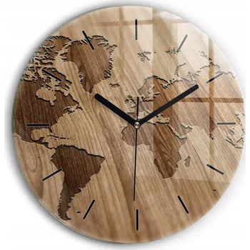 Hodiny Nástěnné hodiny Wallfluente hnědé 30 cm