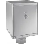 KJG Kotlík žlabový sběrný DESIGN EXCENTRICKÝ bílo hliníkový 120 mm