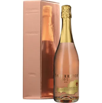 Víno Österreich Gold Rosé 23k zlato v kartonku 9,5% 0,75l