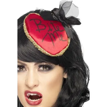 Karnevalový doplněk Smiffys.com Klobouk - mini - Bite me - kousni mě