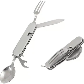 Multifunkční nůž TURISTICKÝ PŘÍBOR 4v1 STŘÍBRNÝ AG534C