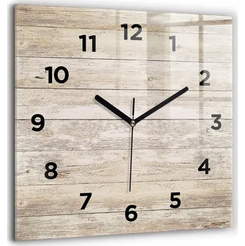 Hodiny Velké Skleněné Hodiny s potiskem Ozdobné Nástěnné Hodiny Dřevěné panely
