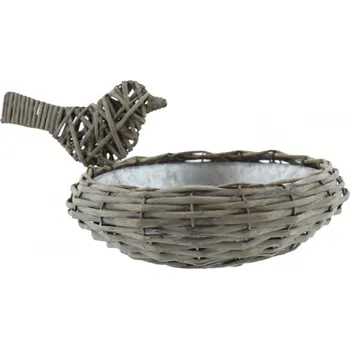 Zahradní dekorace Harasim Proutěné krmítko 24x6 cm Hnědé