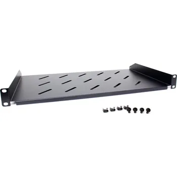 Racková skříň Getfort 19palcová univerzální police do racku 1U 170 mm černá
